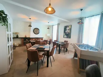 Coin salon dans l'établissement Gîte Champagne Philippe Moutardier - Chambre Raisin