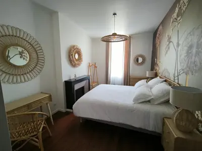 Un ou plusieurs lits dans un hébergement de l'établissement Gîte Champagne Philippe Moutardier - Chambre Hotte