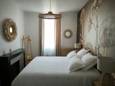 Un ou plusieurs lits dans un hébergement de l'établissement Gîte Champagne Philippe Moutardier - Chambre Hotte