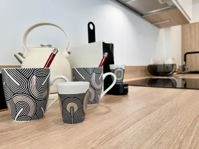 Cuisine ou kitchenette dans l'établissement Patio Signature - Cœur de Reims