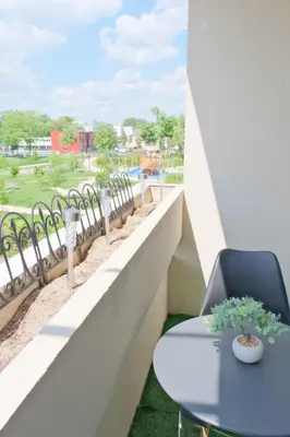 Balcon ou terrasse dans l'établissement Le petit nid Rémois