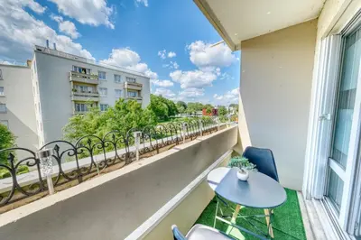 Balcon ou terrasse dans l'établissement Le petit nid Rémois