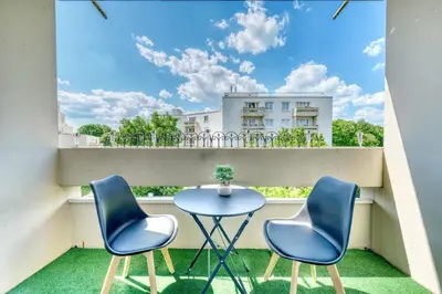 Balcon ou terrasse dans l'établissement Le petit nid Rémois