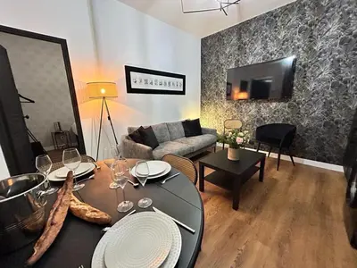 Coin salon dans l'établissement Laon Magnifique T3 à deux pas du centre-ville