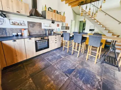 Cuisine ou kitchenette dans l'établissement Loft Campagnard, Jardin, Terrasse