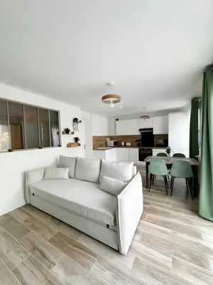 Cuisine ou kitchenette dans l'établissement Bienvenue Chez Annabelle - Meaux
