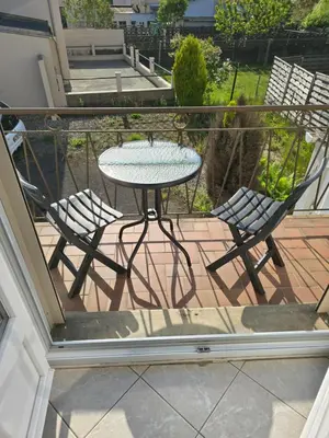 Balcon ou terrasse dans l'établissement Les Broutays