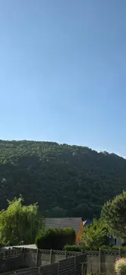 Vue générale sur la montagne ou vue sur la montagne depuis la maison de vacances