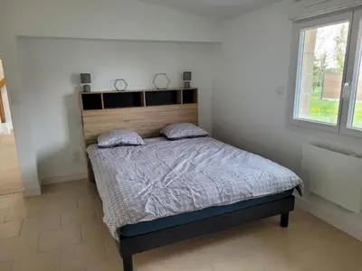 Un ou plusieurs lits dans un hébergement de l'établissement Maison plein pied Trosly-Loire