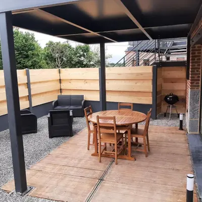 Balcon ou terrasse dans l'établissement Gite de la detente