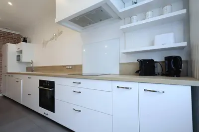 Cuisine ou kitchenette dans l'établissement Lenoir magnifique maison 8 pers avec terrasse