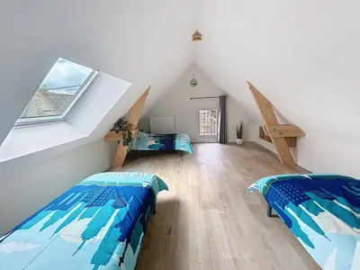 Un ou plusieurs lits dans un hébergement de l'établissement Le Gîte du cerf de Montmacq