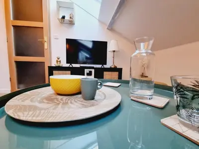 Télévision ou salle de divertissement dans l'établissement 1 clémence fouriaux proche gare et climatisé