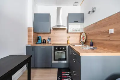 Cuisine ou kitchenette dans l'établissement Philomène, hypercentre Reims