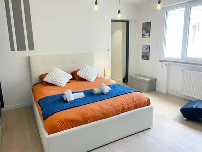 Un ou plusieurs lits dans un hébergement de l'établissement Chez Clém - 3 chambres - garage privé - wifi - Netflix
