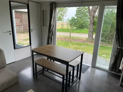 Jardin de l'établissement bungalow de l'escaut