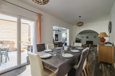 Cuisine ou kitchenette dans l'établissement Au coeur du village Verzenay