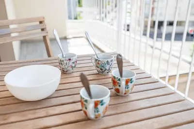 Balcon ou terrasse dans l'établissement Reims Centre, Appartement 4 Chambres NETFLIX