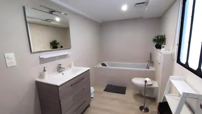 Salle de bains dans l'établissement Heidi