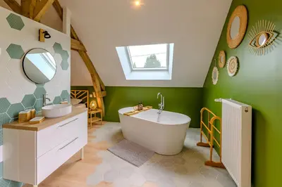 Salle de bains dans l'établissement La Richaumoise - Maison avec grand jardin