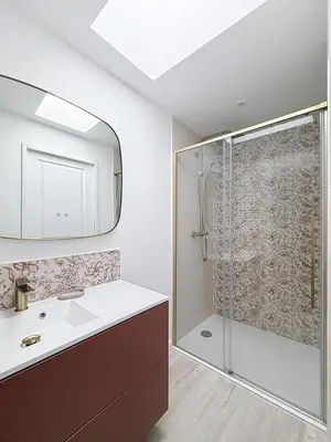 Salle de bains dans l'établissement La Dependance