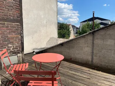 Balcon ou terrasse dans l'établissement la Terrasse du bonheur