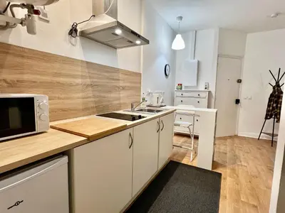 Cuisine ou kitchenette dans l'établissement T2 clair et lumineux