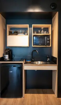 Cuisine ou kitchenette dans l'établissement Cowool Compiègne