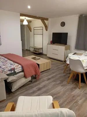 Télévision ou salle de divertissement dans l'établissement GITE 51 chez PATRICIA