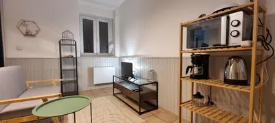 Cuisine ou kitchenette dans l'établissement Lys rdc centre-ville T2 rénové cocon cosy parking 34m2
