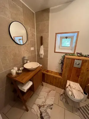 Salle de bains dans l'établissement La parenthèse verte
