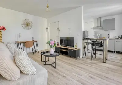 Cuisine ou kitchenette dans l'établissement Le City Chic