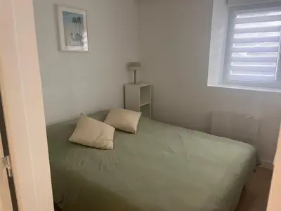 Un ou plusieurs lits dans un hébergement de l'établissement Mallorca, plein centre avec parking