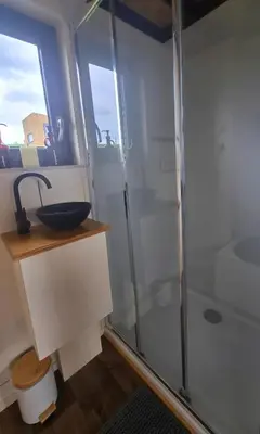Salle de bains dans l'établissement L'instant bucolique