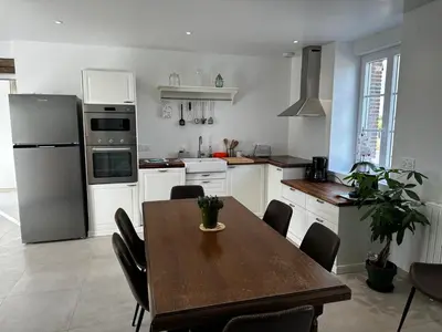 Cuisine ou kitchenette dans l'établissement Gîte de Gondelot