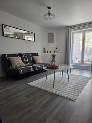 Coin salon dans l'établissement appartement Sedan, France