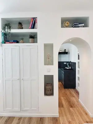 Cuisine ou kitchenette dans l'établissement E Petit Prince T3 avec SPA & Lit King size
