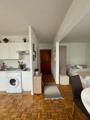 Cuisine ou kitchenette dans l'établissement Le Studio Lumineux