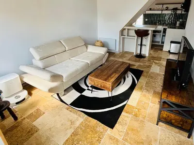 Coin salon dans l'établissement Chaleureuse maison au coeur de l'Avesnois