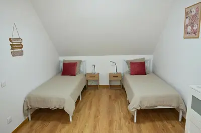Un ou plusieurs lits dans un hébergement de l'établissement Maison détente & confort près de Disney - 25 min