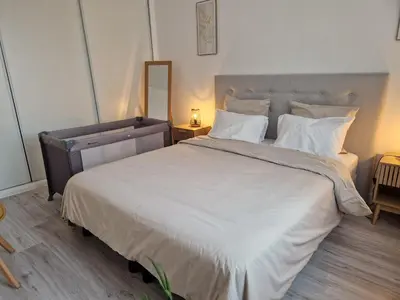Un ou plusieurs lits dans un hébergement de l'établissement Bienvenue Au Margny Nest