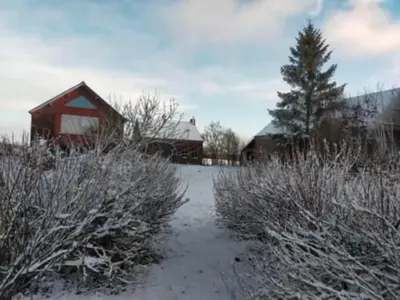 L'établissement Gîte du Bois la Dame en hiver