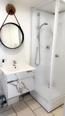 Salle de bains dans l'établissement Chez bibiche