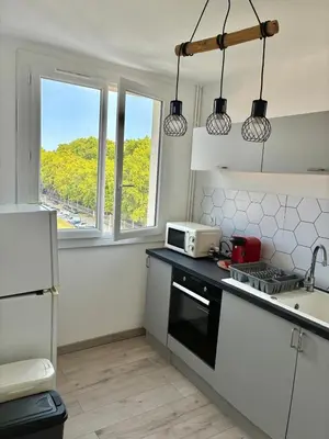 Cuisine ou kitchenette dans l'établissement appartement 30m2 spatieux et lumineux