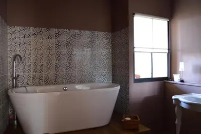 Salle de bains dans l'établissement Château de Nettancourt
