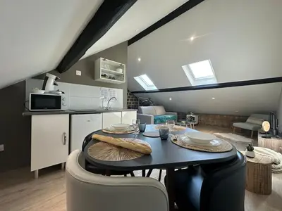 Cuisine ou kitchenette dans l'établissement C Copenhague - charmant studio proche centre-ville