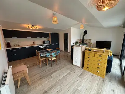 Cuisine ou kitchenette dans l'établissement Maisonnette Migahome