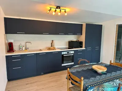 Cuisine ou kitchenette dans l'établissement Maisonnette Migahome