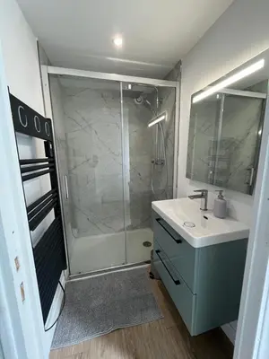 Salle de bains dans l'établissement Ushuaia - Nid paisible