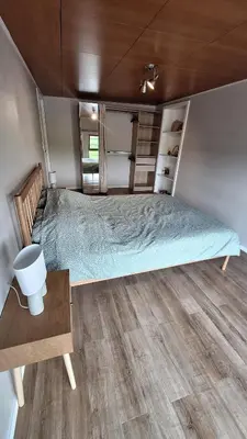 Un ou plusieurs lits dans un hébergement de l'établissement Appartement spacieux tout équipé au coeur de l'avesnois
